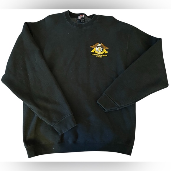 Harley Owners Group Black Crewneck Sweater with Ribbed Cuffs - Picture 1 of 7